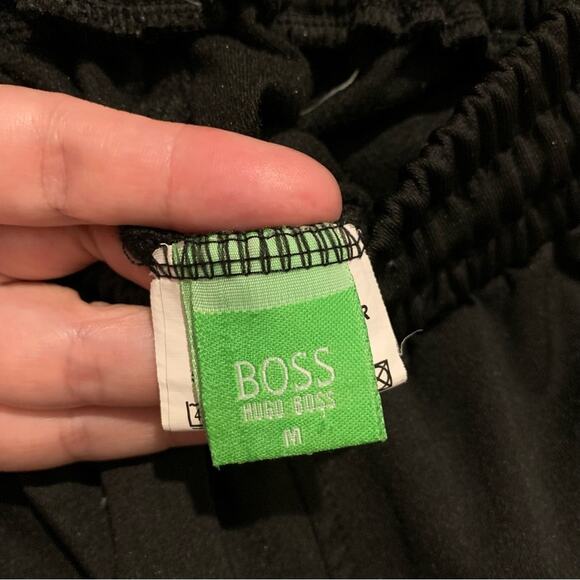 BOSS Hugo Boss Black Relaxed Pull-On Track Pants Size M Athleisure Minimalist - Picture 10 of 12